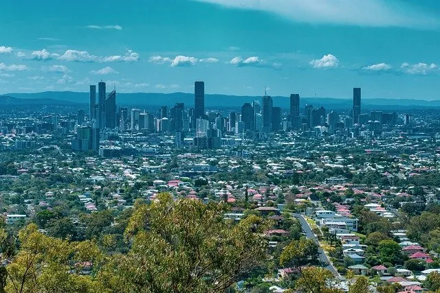 Aerial view of Brisbane's CBD skyline and surrounding suburbs, the area covered by Brisbane City Plan 2014